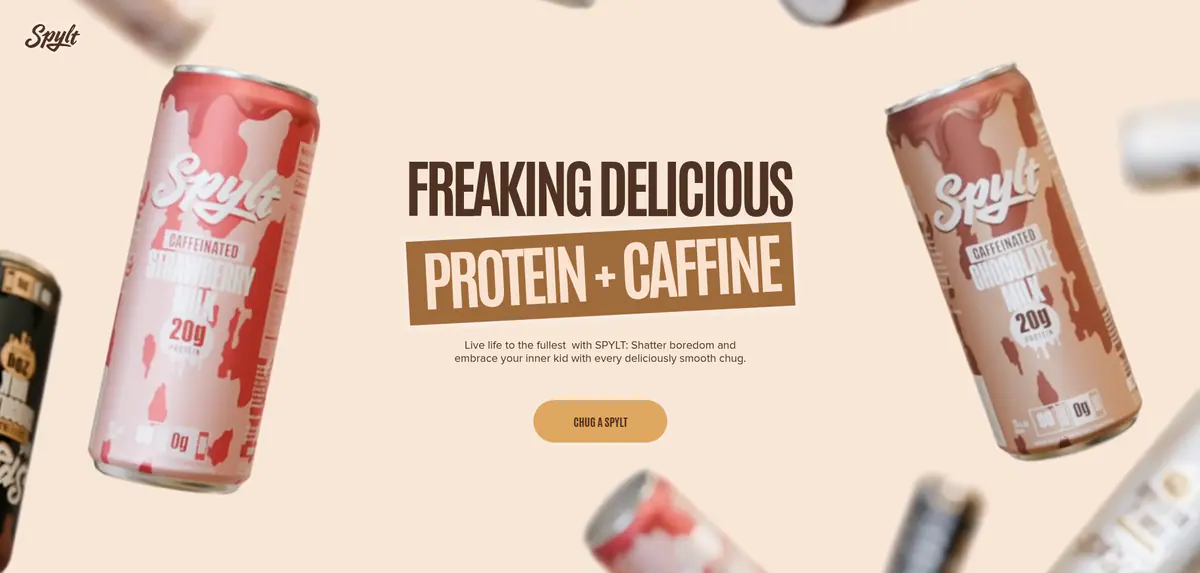 Protein Drink Landing Page project screenshot